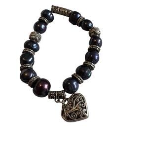 Heart Purple Fresh water large pearls